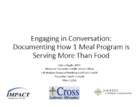 Hunger Summit How 1 Program is serving more than Food, May 2016